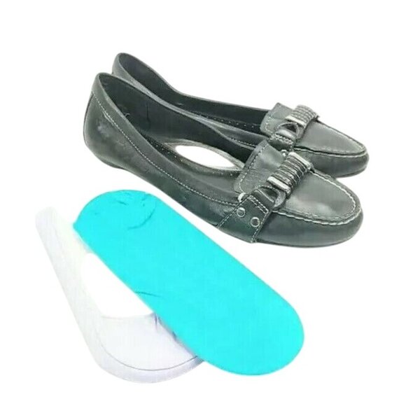 St John's Bay Flats Women's Size 8.5 Med Black Leather Loafers - Picture 2 of 8